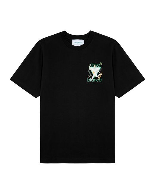 Casablancabrand Black Graphic T-shirt for men