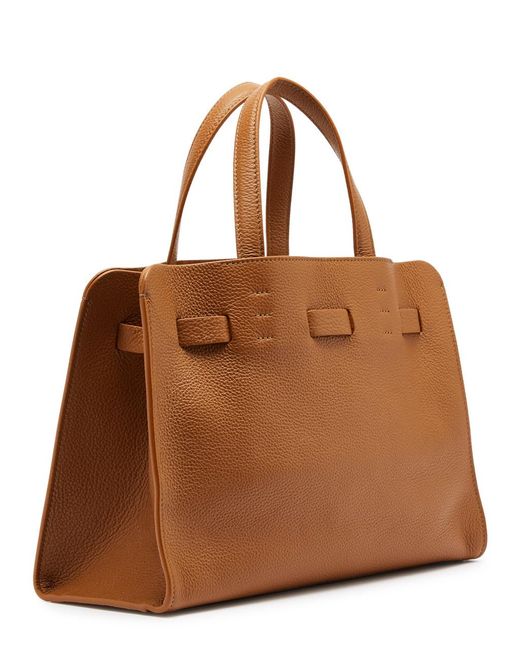 Mansur Gavriel Brown Sun Leather Top Handle Bag