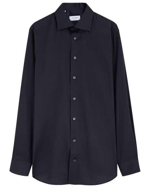 Eton of Sweden Blue Cotton-Twill Shirt for men