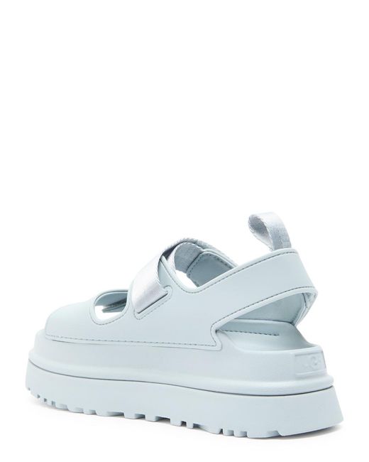 Ugg White Golden Glow Rubber Sandals