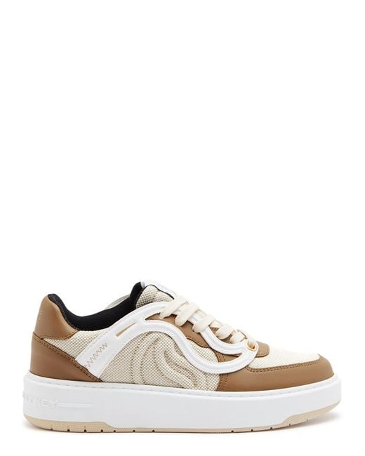 Stella McCartney White S Wave 1 Panelled Canvas Sneakers