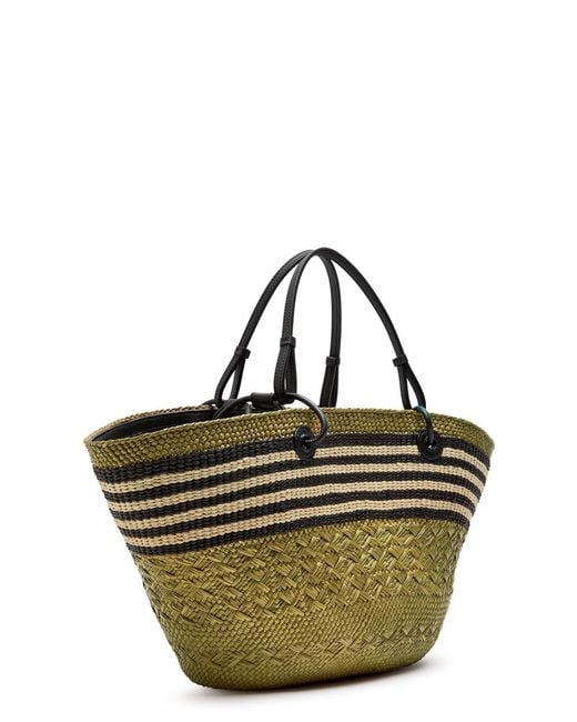 Loewe Metallic X Paula's Ibiza Anagram Medium Raffia Basket Bag