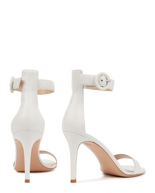 Gianvito Rossi Metallic Portofino 85 Leather Sandals