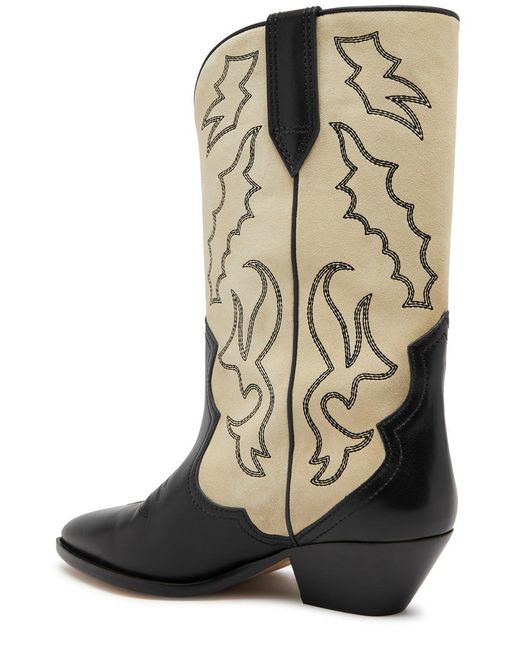Isabel Marant Multicolor Duerto 50 Suede Cowboy Boots