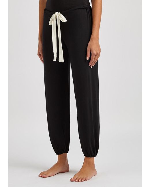 Eberjey Black Gisele Stretch-modal Pyjama Set