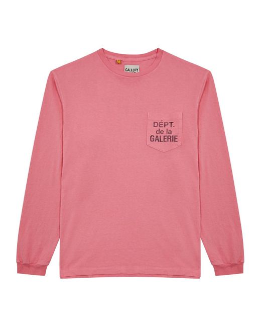 GALLERY DEPT. Pink Logo-print Cotton Top for men