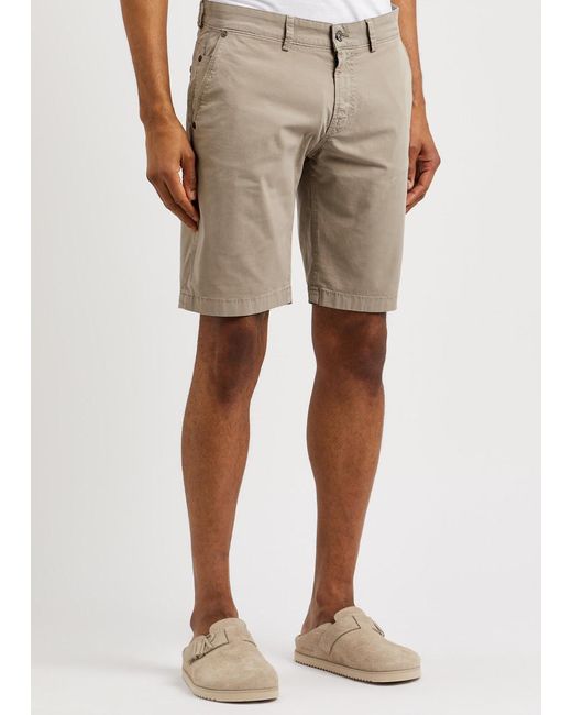 7 For All Mankind Gray Perfect Stretch-cotton Chino Shorts for men