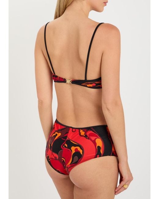 Emilio Pucci Red Printed Bikini Briefs