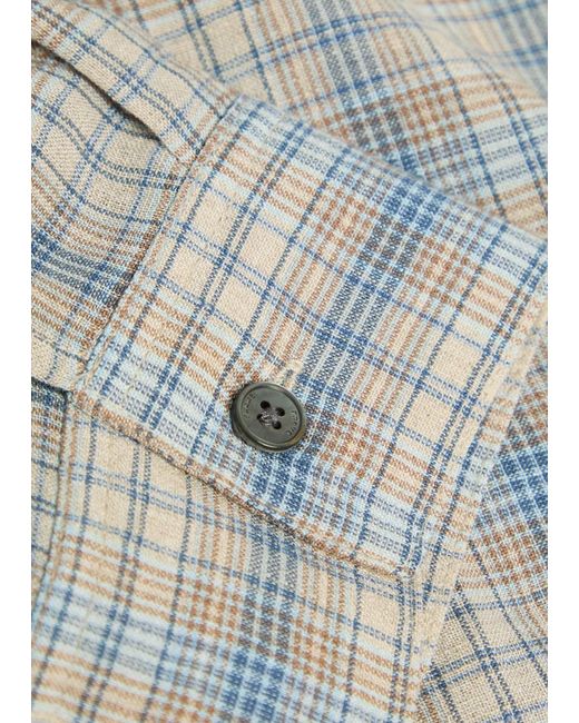 FRAME Gray Plaid Woven Shirt for men