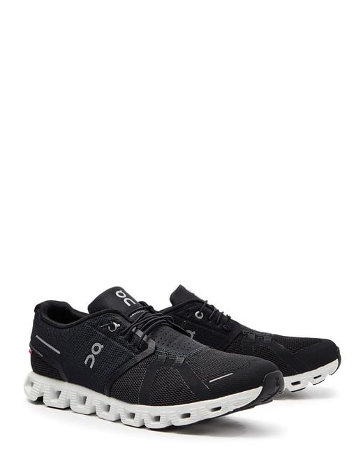 On Shoes Black Running Cloud 5 Mesh Sneakers for men