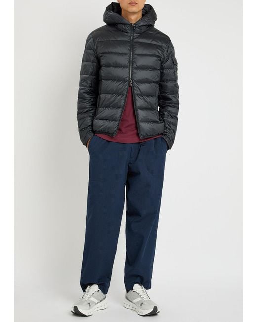 Moncler Black Najan Quilted Hooded Shell Jacket for men