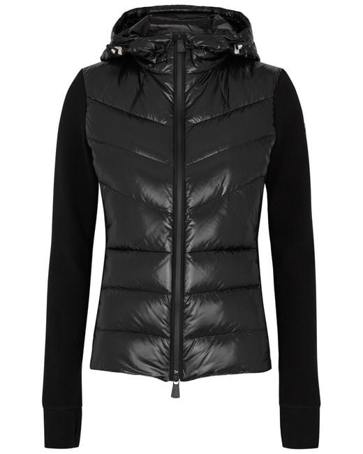 3 MONCLER GRENOBLE Black Moncler Quilted Shell And Fleece Jacket