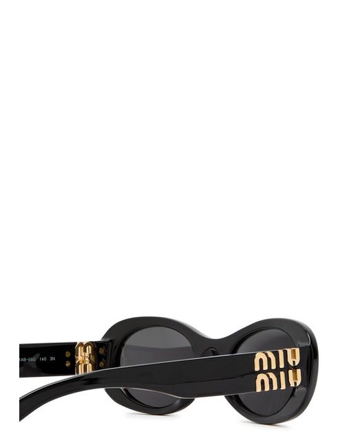 Miu Miu Black Oval-frame Sunglasses