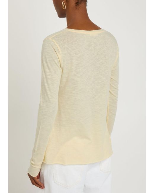 American Vintage Natural Jacksonville Slubbed Cotton-Blend Top