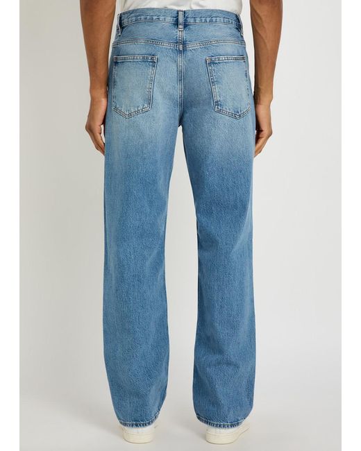 FRAME Blue The Relaxed Straight-Leg Jeans for men