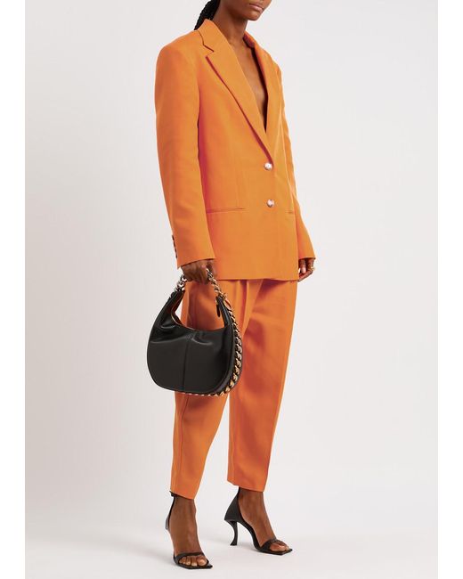 Stella McCartney Orange Oversized Single-breasted Blazer