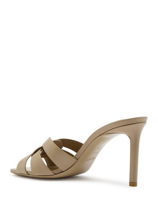 Saint Laurent Metallic Tribute 85 Leather Mules