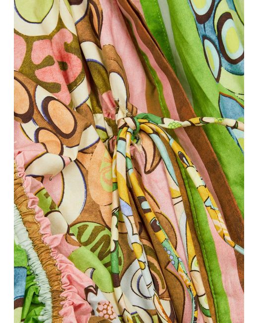 ALÉMAIS Multicolor Dreamer Printed Cotton Midi Dress