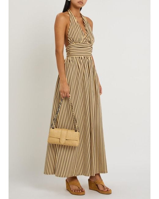 Faithfull The Brand Natural Lido Striped Cotton Maxi Dress