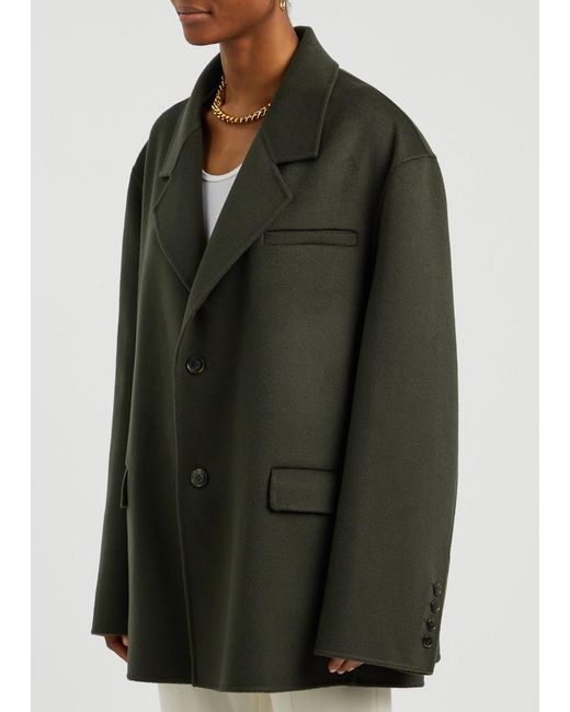 Nanushka Green Sea Wool-Blend Jacket