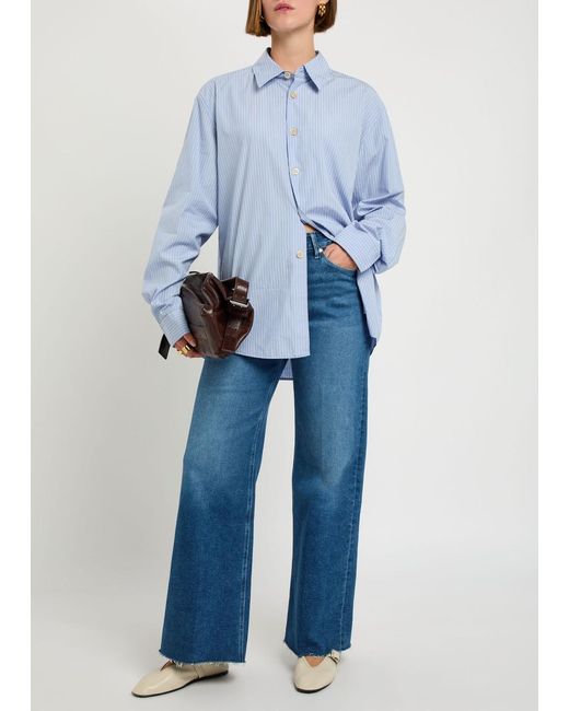 PAIGE Blue Anessa Wide-Leg Jeans