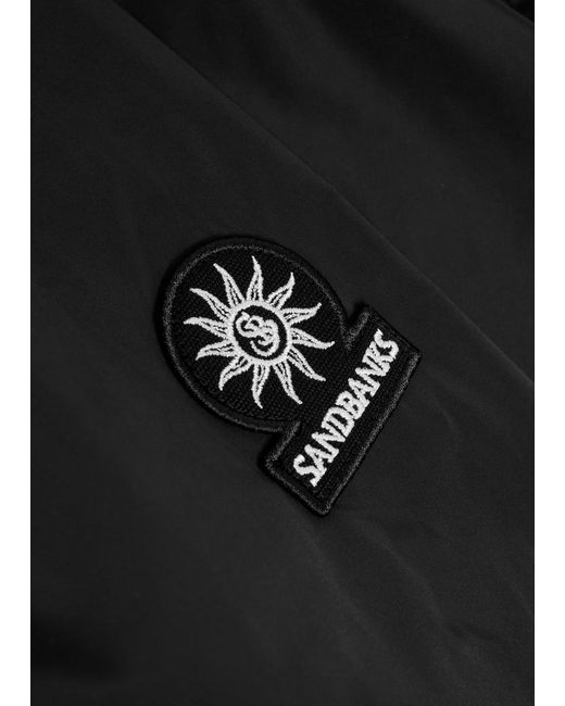 Sandbanks Black Logo-Appliquéd Nylon Jacket for men