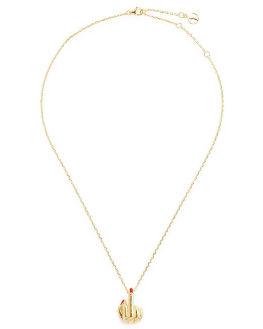 Anissa Kermiche White French For Goodnight 18kt -plated Necklace