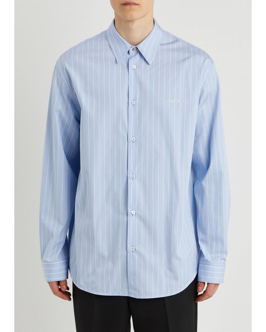 OAMC Blue Mark Striped Cotton Shirt for men