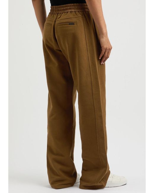 Saint Laurent Natural Logo-Embroidered Cotton Sweatpants for men