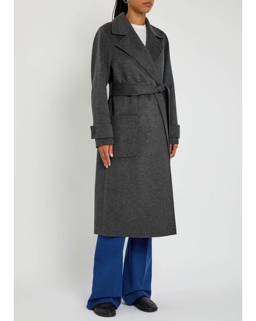 Joseph Gray Arline Wool And Cashmere-Blend Trench Coat