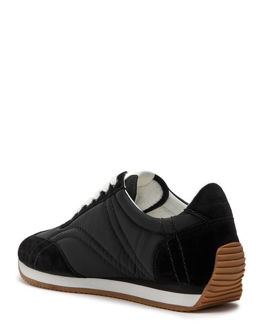 Totême Black Panelled Nylon And Suede Sneakers