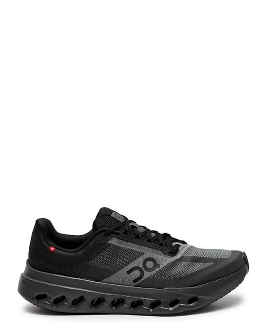 On Shoes Black Cloudsurfer Mesh Panelled Sneakers for men