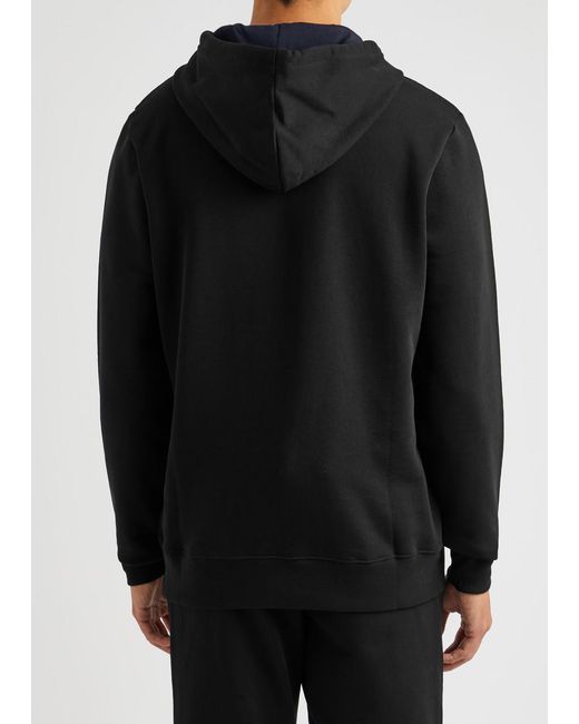 PS by Paul Smith Black Logo Hooded Cotton Sweatshirt for men