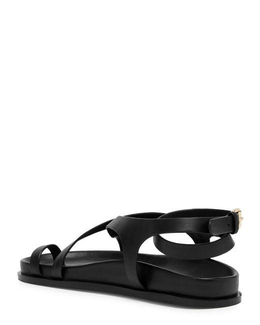 A.Emery Black Jalen Slim Leather Sandals