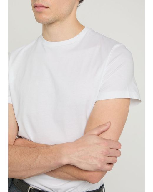 Jil Sander White Cotton T-Shirt for men