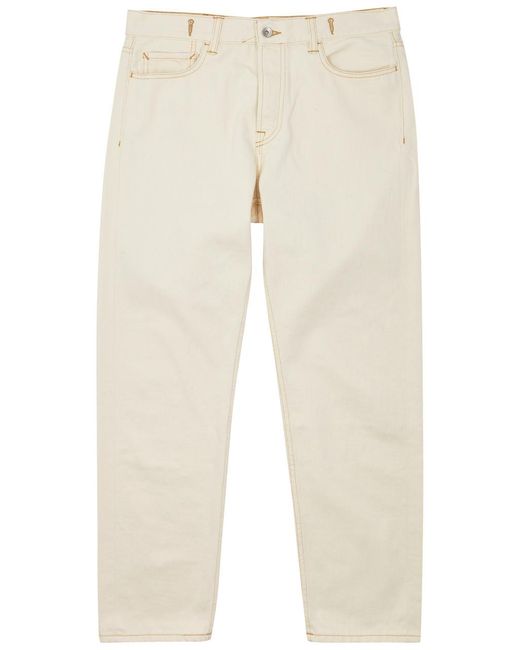 YMC Natural Earth Tearaway Tapered-leg Jeans for men