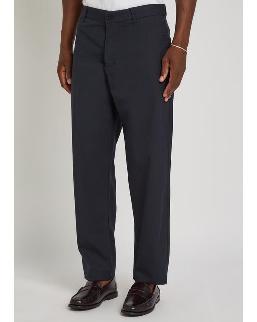 NN07 Blue Brendan Cotton-Blend Trousers for men