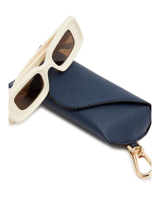 Loewe White Rectangle-frame Sunglasses