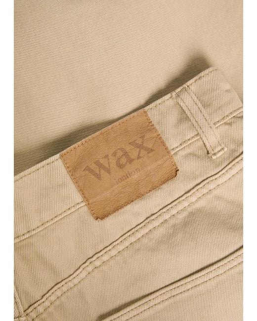 Wax London Natural Luca Cotton-Twill Shorts for men