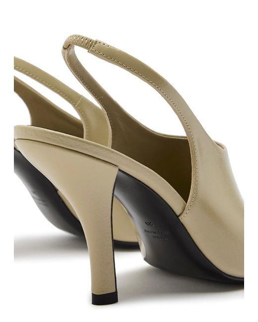 Totême Metallic 90 Slingback Naplack Leather Sandals