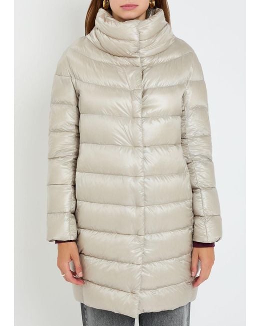 Herno Natural Quilted Shell Coat