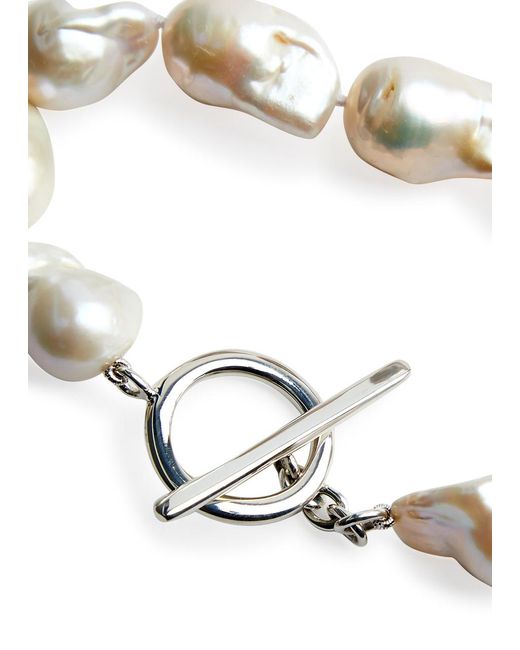 Agmes White Embellished Bracelet