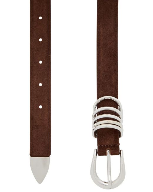 DEHANCHE Brown Hollyhock Suede Belt