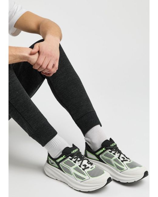 Hoka One One White Clifton One9 Panelled Mesh Sneakers for men