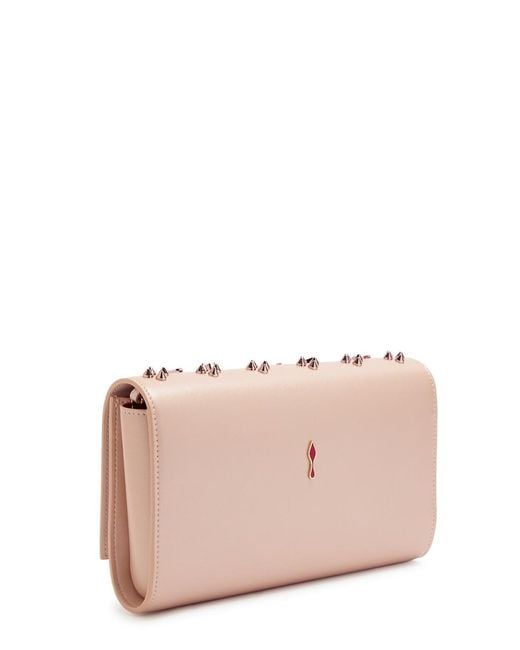 Christian Louboutin Pink Paloma Embellished Leather Clutch