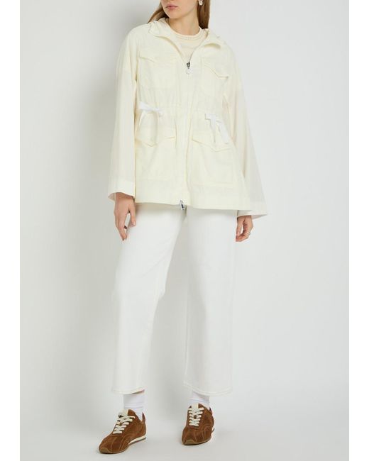 Moncler White Paletuvier Hooded Nylon Jacket