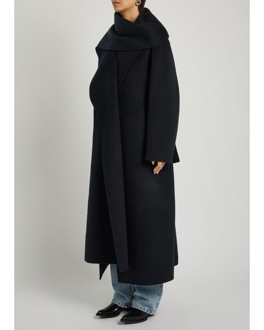 Rohe Black Double-Faced Belted Wool And Cashmere-Blend Coat