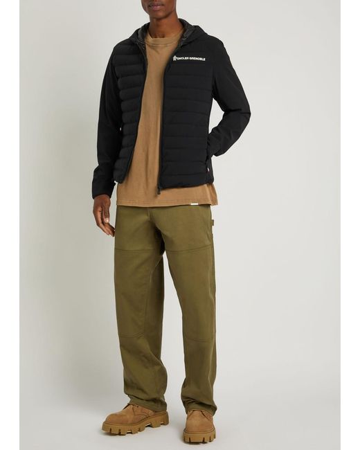 Moncler Black Logo Hooded Shell Jacket for men