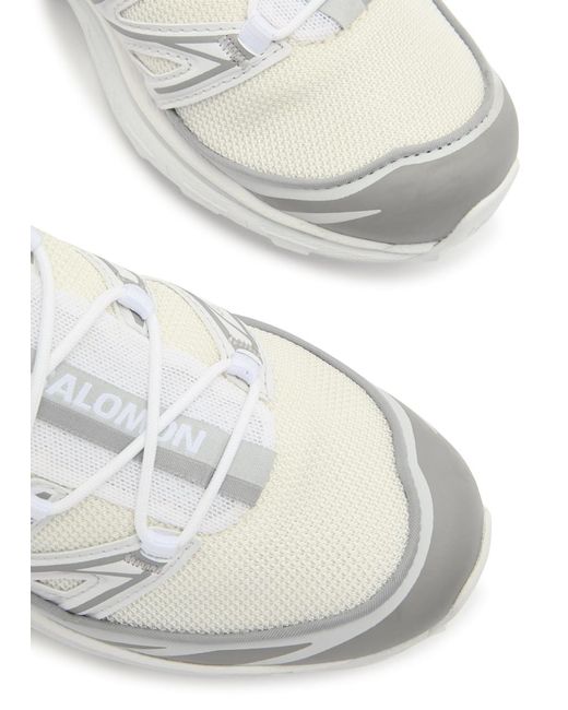 Salomon White Xt-6 Expanse Panelled Mesh Sneakers