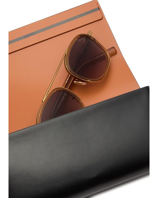 Zegna Pink Orizzonte I Aviator-style Sunglasses for men
